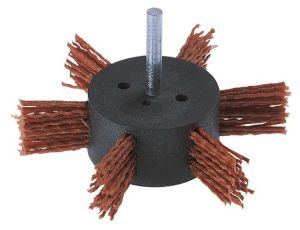 Szczotka wachlarzowa 100 mm Wolfcraft - pokryta nylonem / zgrubna