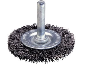 Szczotka tarczowa 75 mm/6 mm Wolfcraft - drut inox