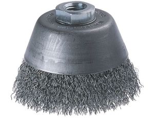 Szczotka doczołowa 90 mm/M14 Wolfcraft - drut falisty