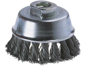 Szczotka doczołowa 65 mm Wolfcraft - drut splatany, M14