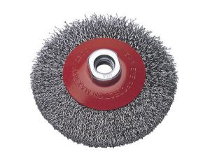 Szczotka stożkowa 100 mm/M14 Wolfcraft - drut falisty