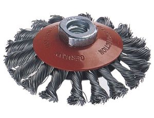 Szczotka stożkowa 100 mm/M14 Wolfcraft - drut splatany