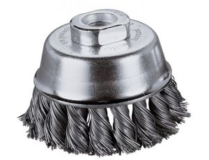 Szczotka doczołowa 65 mm/M14 Wolfcraft - drut splatany