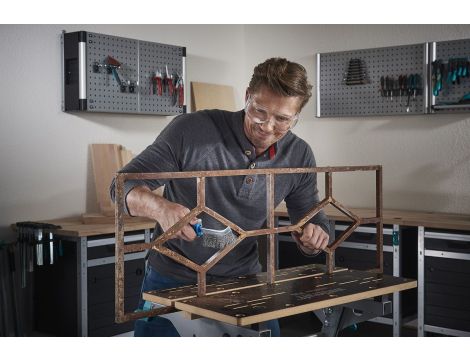 Szczotka ręczna 1-rzędowa 265 mm Wolfcraft - drut stalowy - 4