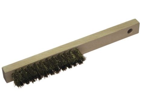 Szczotka ręczna 4-rzedowa 220 mm Wolfcraft - drut mosiężny