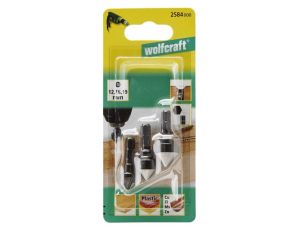 Pogłębiacz 12, 16, 19 mm Wolfcraft - WS, trzpień 6-kąt [3 szt.] - image 2