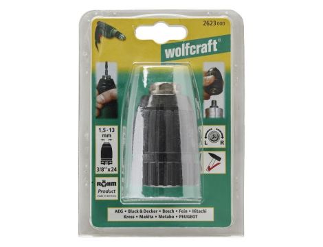 Uchwyt wiertarski szybkomocujący 1,5 - 13 mm Wolfcraft - 10 (3/8) - 24 - 2