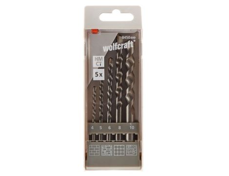 Zestaw wierteł do kamienia 4 - 10 mm Wolfcraft [5 szt.] - 2
