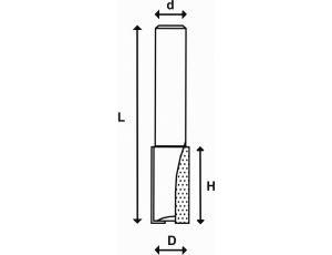 Frez prosty 8 mm ABRABORO - TCT