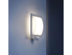 Lampa elewacyjna z czujnikiem ruchu i zmierzchu Steinel L 20 S PIR max.60W E27 IP44 IK03 230V srebrny / stal nierdzewna - image 2