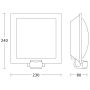 Lampa elewacyjna z czujnikiem ruchu i zmierzchu Steinel L 20 S PIR max.60W E27 IP44 IK03 230V srebrna / stal nierdzewna - 4