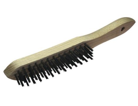 Szczotka ręczna 4-rzędowa 280 mm Wolfcraft - drut stalowy