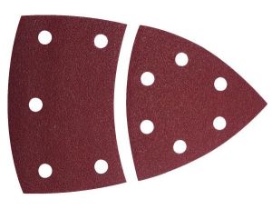 Papier szlifierski 95 mm Wolfcraft - gr. 40/80/120, perforowany, na rzep [15 szt.]