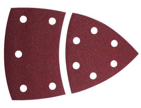 Papier szlifierski 95 mm Wolfcraft - gr. 40/80/120, perforowany, na rzep [15 szt.]