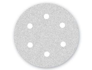 Papier ścierny Menzer WHITE fi 225 z 6 otworami K100 do szlifierek do gipsu 25 szt/opak. LHS/TBS 225 PRO