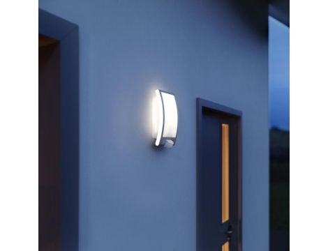 Lampa elewacyjna z czujnikiem ruchu i zmierzchu Steinel L 22 S PIR max.60W E27 IP44 IK03 230V srebrna / stal nierdzewna - 2