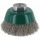 Szczotka doczołowa 60 mm/M14 ABRABORO - drut karbowany 0,3 mm INOX