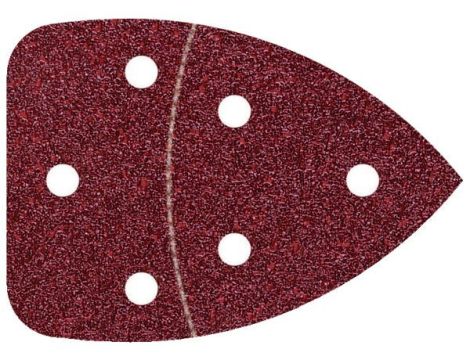 Papier szlifierski 98x139 mm Wolfcraft - gr. 120 perforowany, na rzep [6 szt.]