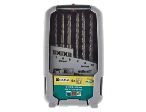 Zestaw wierteł do betonu SDS-Plus 5 - 10 mm Wolfcraft [6 szt.] - image 2