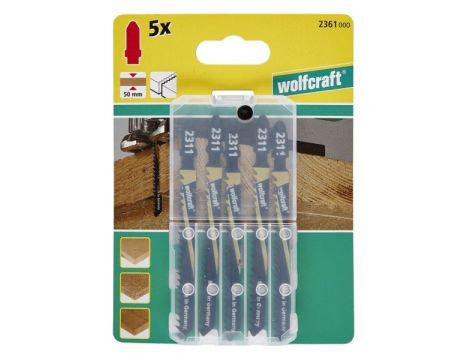 5 brzeszczotów Wolfcraft - uchwyt T, szybkie, zgrubne cięcia - 2