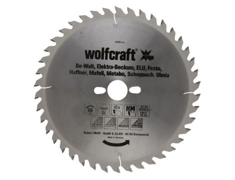 Piła tarczowa 315/30 mm HM Wolfcraft - dokładne, czyste cięcia