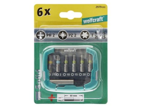 Zestaw bitów PH/PZ/Torx Wolfcraft [7 cz.] - 2