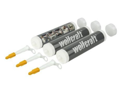 Puste tuby 310 ml Wolfcraft - do mas, kompletne [3 szt.]