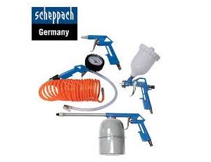 Zestaw osprzętu pneumatycznego Scheppach 5-częściowy