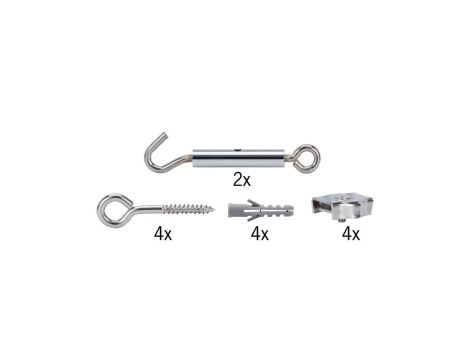 Zestaw napinający do linek, nieizolowany Chrom