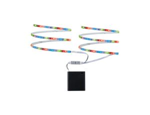 Taśma mobilna 0,8m Mobil Stripe 2x80cm RGB 2x1.2W 35lm/1m 60 diod/m 9V 4xAA biały / metal / tworzywo sztuczne