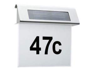 Oprawa elewacyjna SPECIAL LINE LED numer domu 3000K + czujnik zmierzchu IP44 stal nierdzewna / biały - image 2