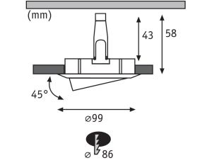 Oprawa wbudowana Hightec, Biały, fi51mm - image 2