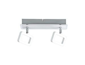 Oprawa ścienno-sufitowa FRAME LED 2x4,5W 2x320lm 3000K 230V biały mat / chrom / metal