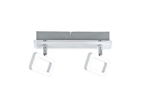Oprawa ścienno-sufitowa FRAME LED 2x4,5W 2x320lm 3000K 230V biały mat / chrom / metal
