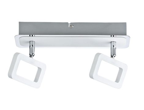 Oprawa ścienno-sufitowa FRAME LED 2x4,5W 2x320lm 3000K 230V biały mat / chrom / metal - 2