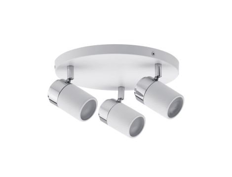 Oprawa ścienno sufitowa ZYLI GU10 max. 3x10W okrągła IP44 230V biały / chrom /metal