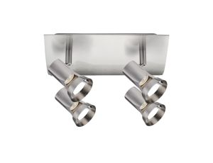 Oprawa ścienno-sufitowa TEJA GU10 max. 4x10W 230V nikiel satynowany /metal