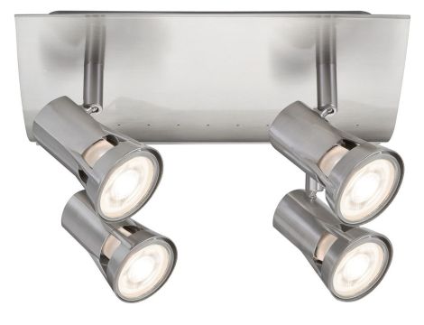 Oprawa ścienno-sufitowa TEJA GU10 max. 4x10W 230V nikiel satynowany /metal - 2