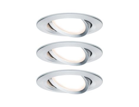 Zestaw Premium Coin Slim ściemniany LED 3x6,8W 2700K 230V 51mm Aluminium