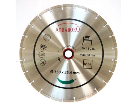 Tarcza diamentowa 350 x 25,4/7 ABRABORO N16, standard