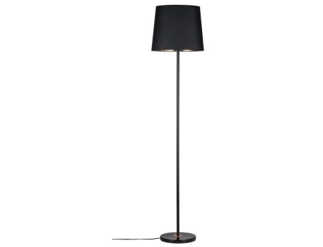 Lampa podłogowa ENJA E27 maks. 20W 230V czarny /miedź / marmur / metal / tkanina