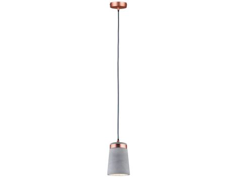 Lampa wisząca Neordic Stig max.1x20W E27 230V szary / miedziany mat / beton / metal - 2