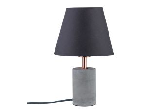 Lampa stołowa Neordic Tem max. 1x20W E27 230V szary / miedziany tkanina / beton / metal
