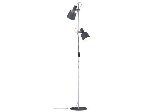 Lampa podłogowa HALDAR NEORIDC E14 maks. 2x20W 230V ciemnoszary / matowy chrom / metal - 2