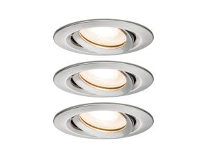 Oprawa do wbudowania NOVA PLUS LED DIM wychylna zestaw 3xGU10 7W 460lm 93mm 2700K IP65 230V szczotkowane żelazo