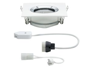 Oprawa do wbudowania NOVA COIN LED DIM wychylna kwadratowa GU10 max.35W 93x93mm IP65 230V biały mat / chrom - image 2