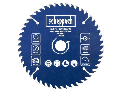 Tarcza tnąca Scheppach do PL55 fi  160 x 20 x 2,2 mm 48 zęby