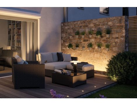 Wallwasher Plug & Shine wbudowana 8W 3000K IP67 24V nabudowana antracyt / aluminium - 3