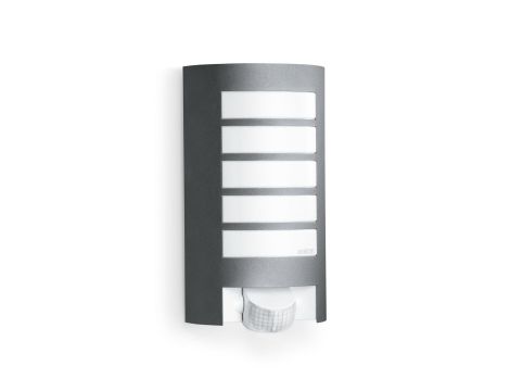 Oprawa elewacyjna z czujnikiem ruchu i zmierzchu STEINEL L12 S PIR max.60W E27 IP44 230V antracyt / aluminium