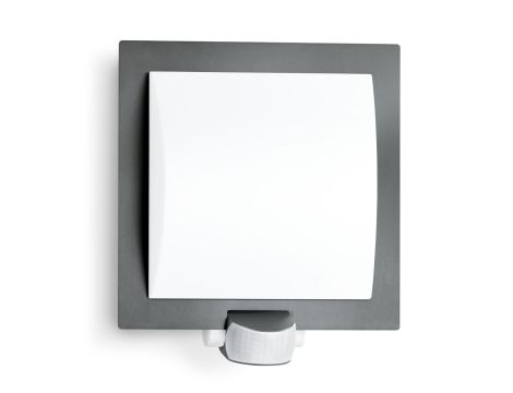 Lampa elewacyjna z czujnikiem ruchu i zmierzchu Steinel L 20 S PIR max.60W E27 IP44 IK03 230V antracyt / stal nierdzewna